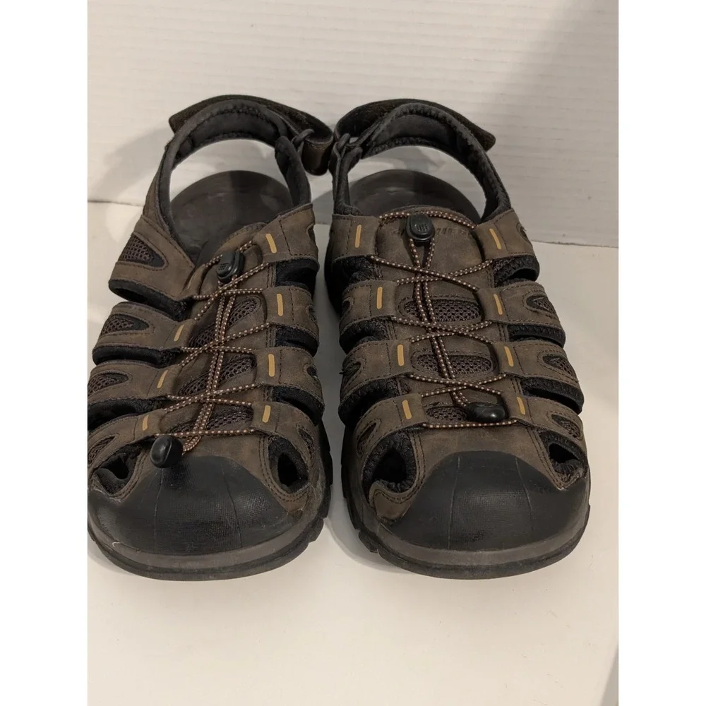 Skechers Men's Tresman Outseen Fisherman Sandals Sz 11 Choc 204111 Comfort Shoes